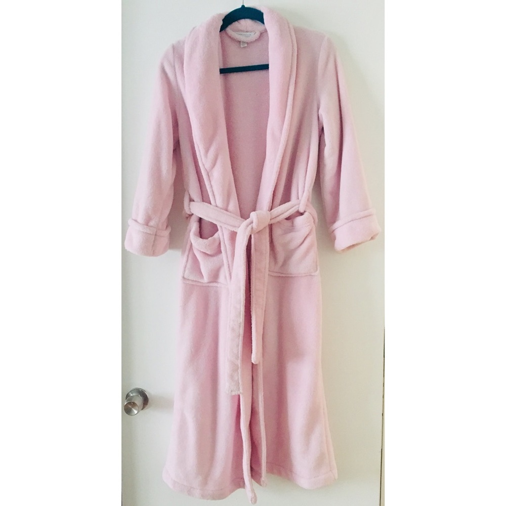 Plush pink comfy robe